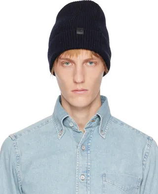 TOM FORD Navy Cashmere Beanie