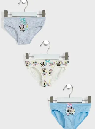 Kids 3 Pack Minnie Mouse Briefs 