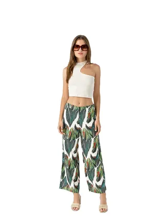 Wide Leg Printed Pants 