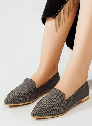 Ballerina FlatHigh Quality Leather-BLACK 