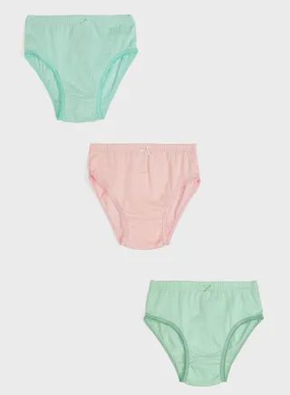 Pack Of 3 Girls Essential Brief 