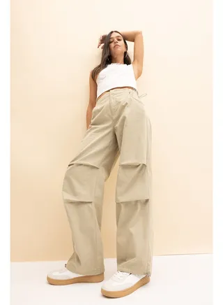 Woman Parachute Woven Trousers 