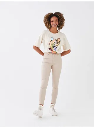 High Waisted Super Skinny Regular Women's Denim Trousers 