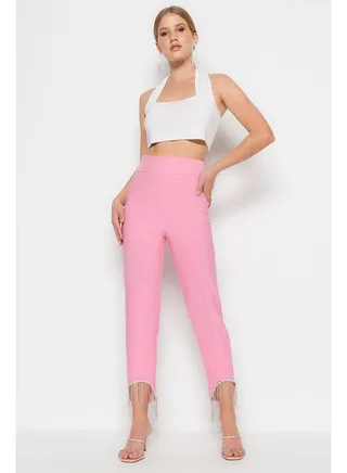 Woman Pants Light Pink 