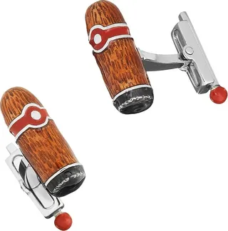 Cigar & Match Brass Cuff Links
