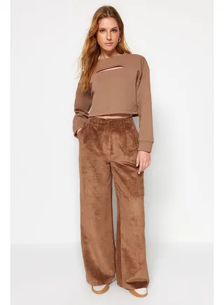 Pants - Brown - Wide leg 