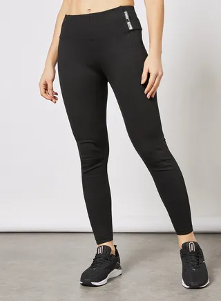 Team Ribbed Leggings Black 