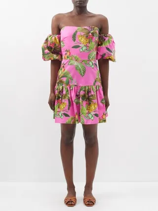 Ziggy Off-the-shoulder Cotton Mini Dress