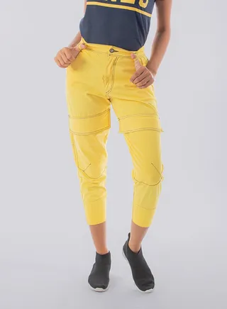 Combat Trouser With Knee Pockets Yellow 