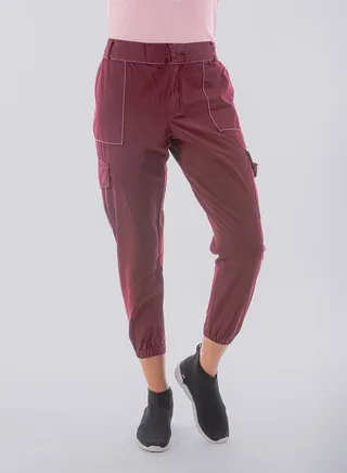 High Waist Combat Trouser Maroon 
