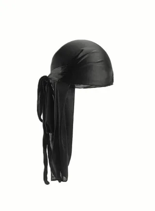 Soft Silky Durag Cap Long Tail Headwrap Pirate Durag Cap Bandana Turban Hat for Hip Hop and Daily 
