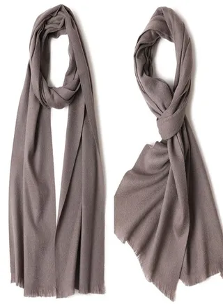 Warm Solid Short Beard Wool Scarf 