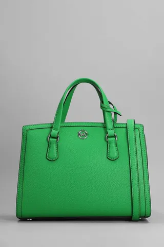 Chantal Hand Bag In Green Leather