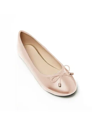 BAILA BEIGE NUDE FLATS HANDMADE FOR WOMEN 