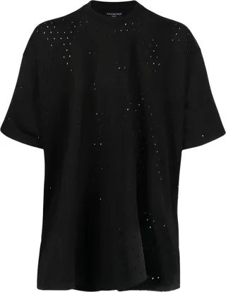 perforated oversize T-shirt