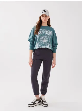 Women's Elastic Waist Regular Jogger Sweatpants 