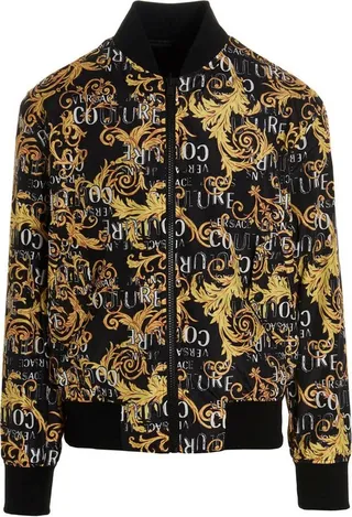 Versace Jeans Couture Chest Logo-Printed Zipped Bomber Jacket
