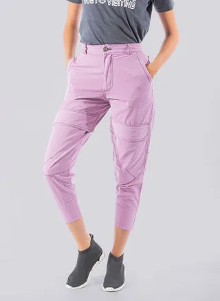 Combat Trouser With Knee Pockets Plum 