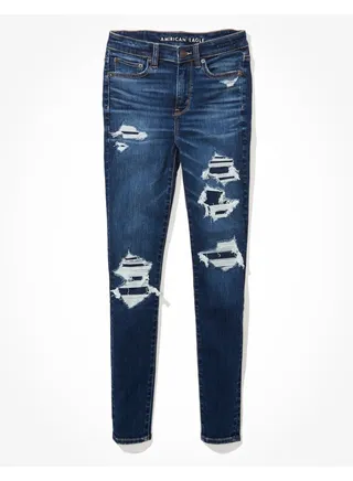 AE Ne(x)t Level Patched High V-Rise Jegging 