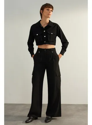 Pants - Black - Cargo 