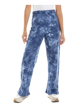 Blue Tie&Die Wide Leg High Waist Jogger 