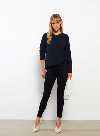 Slim Fit Regular Women's Denim Trousers 