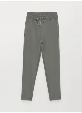 Elastic Waist Plain Interlock Women's Sweatpants 