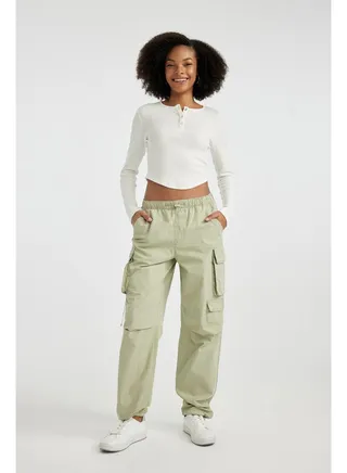 Woman Parachute Woven Trousers 