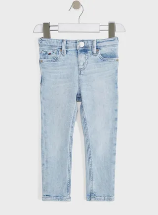 Kids Light Wash Straight Fit Jeans