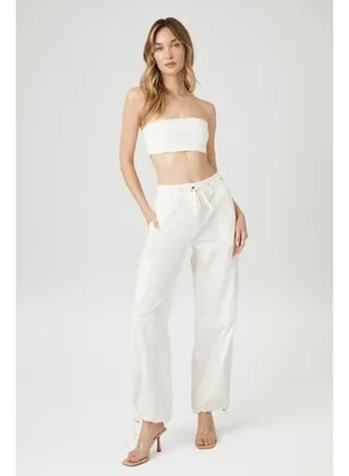 Cotton High-Rise Wide-Leg Pants 