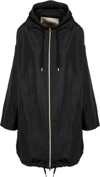 Herno Drawstring Hooded Raincoat