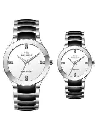 Water Resistant Analog Couple Watch Set 