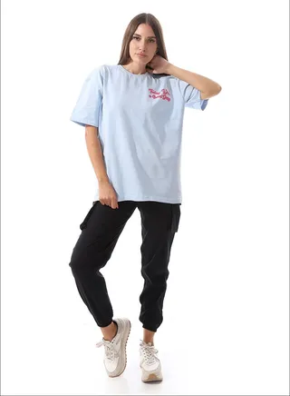 Cotton Fly Zipper Button Black Cargo Pants_Black 