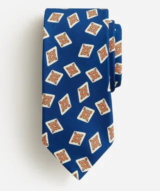 English wool challis tie