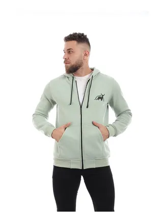 Printed Hooded Neck Hoodie Green 