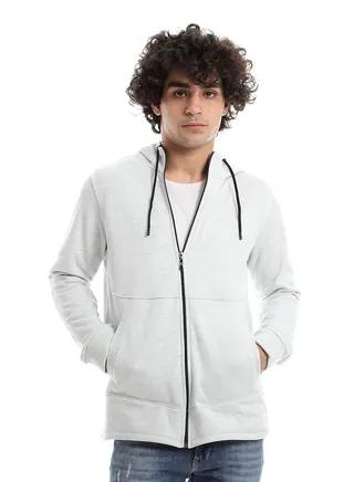 Front Pockets Zipped Hoodie 