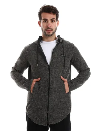 Front Pockets Zipped Hoodie 