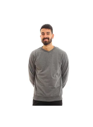 Casual Plain Basic Long Sleeve Hoodies Sweatshirts Grey 