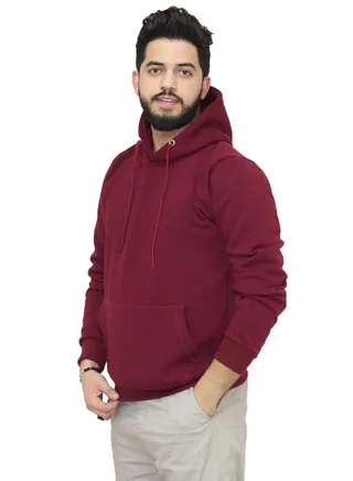 Hoodie Melton Cotton - Burgundy 