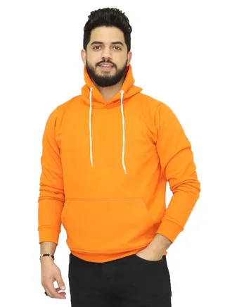 Hoodie Melton Cotton - Orange 