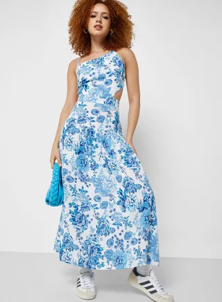 Strappy Printed Dress