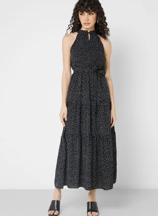Sleeveless Printed Dress 