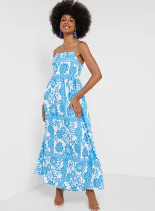 Strappy Printed Dress 
