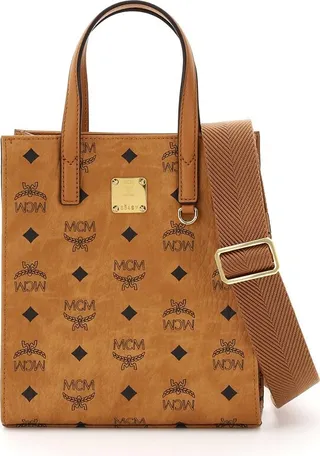 MCM Logo Print Mini Tote Bag