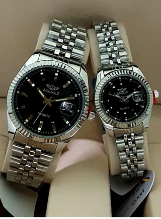couple watches 2 pcs Adimax for men and women original and waterproof guarantee 100% with beautiful box 