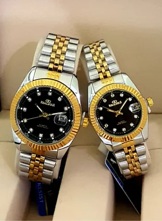 couple watches - 2 pcs for men and women - original and waterproof guarantee 100% with beautiful box 