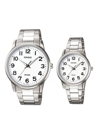 Water Resistant Analog Couple Watch Set MTP/LTP-1303D-7B 