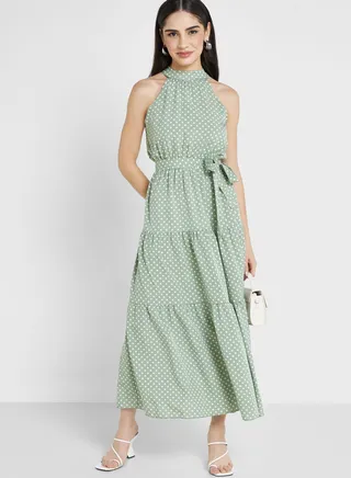 Sleeveless Printed Dress