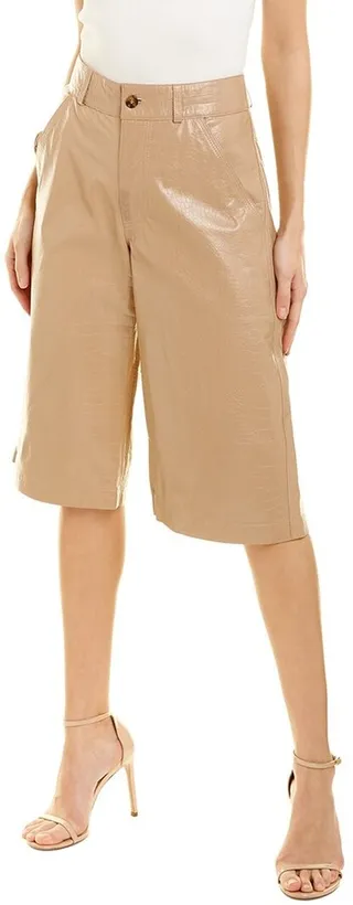 Dodo Bar Or Deniz Leather Bermuda Short