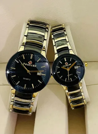 couple watches - 2 pcs for men and women - original and waterproof guarantee 100% with beautiful box 